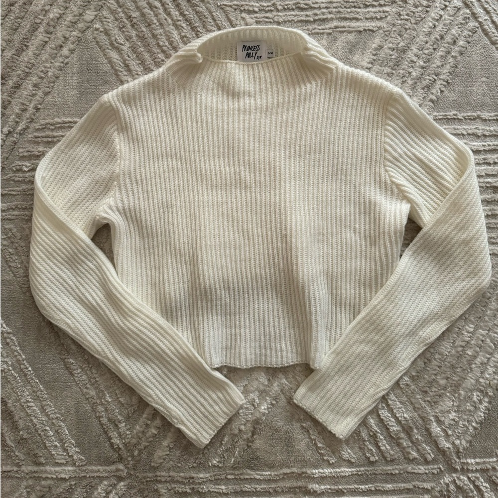 Cropped knit jumper